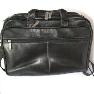 Heritage Leather Briefcase Computer Bag Black